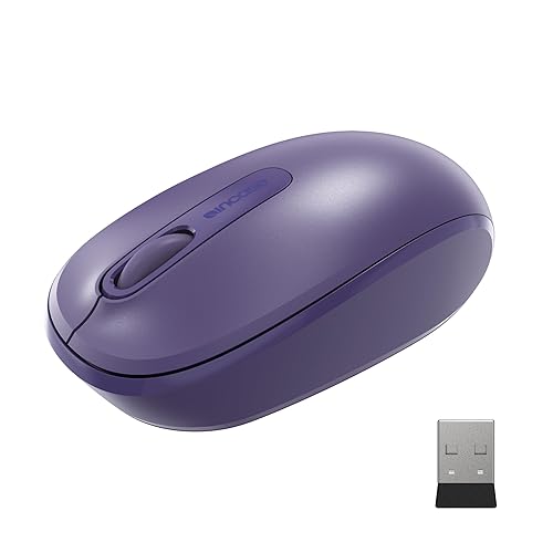 Incase Wireless Mobile Mouse 1850 – Designed by Microsoft – Compact, Comfortable, Right/Left Hand Use, 6-Month Battery Life, Nano Transceiver, Works with Mac/Windows 8/10/11 (Purple)