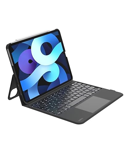 Belkin Everyday Keyboard Case w/Cradle, Backlit Bluetooth Keyboard, Multi-Gesture Controls, Magnetic Apple Pencil Storage Compatibility, & Multimedia Keys for iPad Air 10.9 & iPad Pro 11 - Black