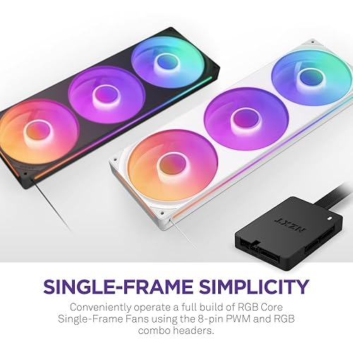 NZXT Control Hub - Digital RGB Lighting and PWM Fan Speed Controller - Control Up to 5 x PWM Fans or 4 x NZXT Single-Frame Fans - Powered by NZXT CAM Software