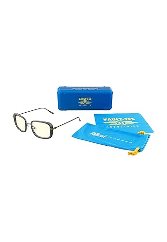 Fallout GUNNAR Gaming, Computer, Blue Light Blocking Glasses – Exclusive Vault 33 Glasses – Patented Lens Technology Gunmetal/Olive Clear