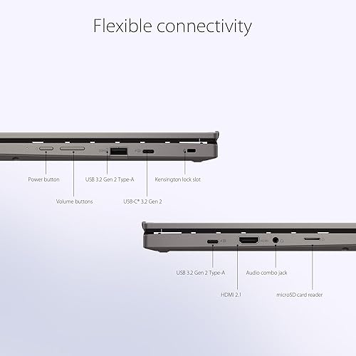 ASUS Chromebook CX34 Flip Laptop, 14 60Hz Touch Display (1920x1200), Intel® Core™ i5-1235U Processor, 256 GB SSD, 8 GB RAM, ChromeOS, ZINC, CX3401FBA-DSI51T-CB