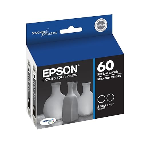 Epson T060120-D2 Black Ink Cartridges, 2 Pack