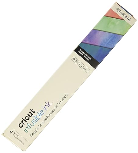 Cricut Infusible Ink Transfer Sheets -4 Sheets 12" x 12" - Watercolors Print Pattern - For Cricut EasyPress, Maker, Explore Air 2 Watercolors Print 4 Sheets