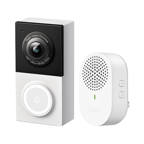 Tapo TP-Link Smart Video Doorbell Camera Wired, 2K 5MP, Color Night Vision, 180° Ultra-Wide FOV, 2-Way Audio, Free AI Detection, Cloud & SD Card Storage, Works w/Alexa & Google Home, D130 Wired Only, 2K 5MP, 180° Ultra-Wide FOV