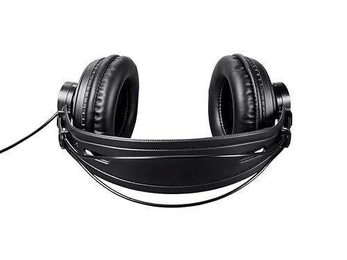 Monoprice 116150 Ultra-Comfortable Modern Retro Over Ear Headphones - Black with 50mm Drivers for Studio PC Apple iPhone iPod Android Smartphone Samsung Galaxy Tablets MP3 Wired Modern Retro