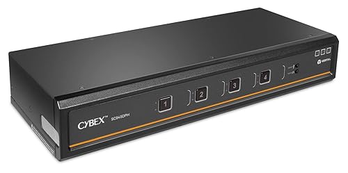 Vertiv Cybex SC945 Secure KVM | Dual Head | 4 Port Universal and DPP | NIAP Version 4.0 Certified (SC945DPH-400)