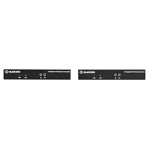 Black Box KVM Extender KIT Over Fiber - 4K30, Single-Head, DISPLAYPORT, USB 2.0 HUB, SERIA