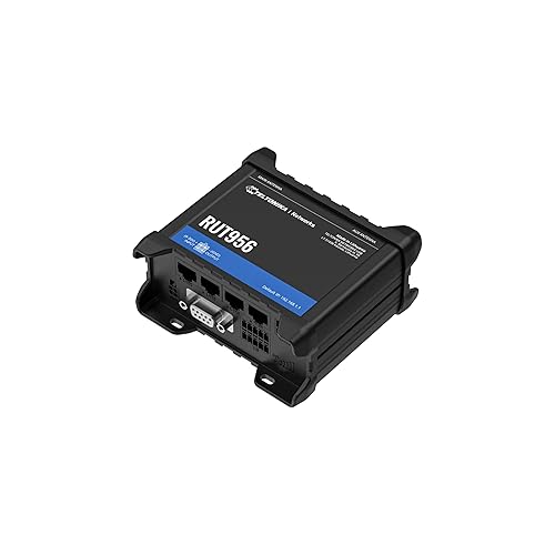 RUT956 (EU) 4G LTE Router Teltonika RUT956, Cellular, RUT956 (Teltonika RUT956, Cellular Network Router, Black, Aluminium, Plastic, DIN-Rail, Industrial, Fast Ethernet)