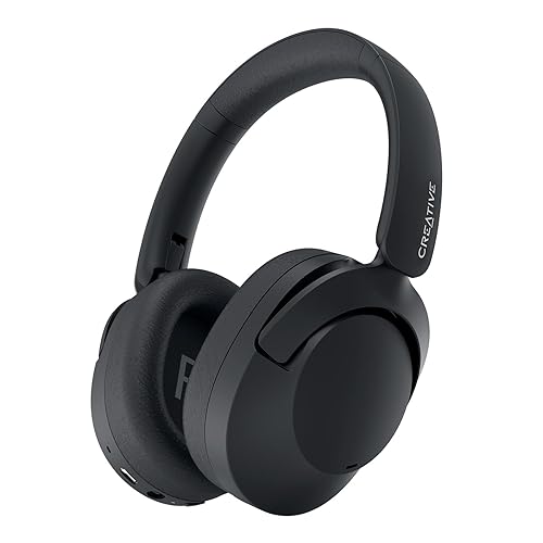 Creative Zen Hybrid 2 Wireless Over-ear Headphones, Up to 67 Hours (ANC off), Hybrid Active Noise Cancellation, Ambient Mode (Black)