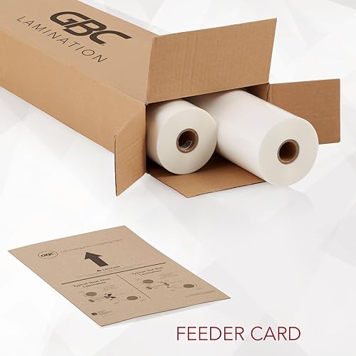 GBC NAP I Thermal Laminating Roll Film, 1 Poly-in Core, 3 Mil, 25 x 250', 2 Pack (3000024) 25 inches x 250 feet