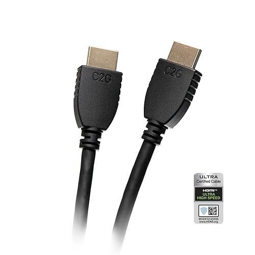 C2G 50606 4K UHD High Speed HDMI Cable (60Hz) with Ethernet for 4K Devices, TVs, Laptops, and Chromebooks, Black (1.5 Feet, 0.45 Meters)
