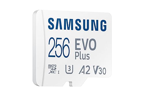 SAMSUNG EVO Plus w/SD Adaptor 256GB Micro SDXC, Up-to 130MB/s, Expanded Storage for Gaming Devices, Android Tablets and Smart Phones, Memory Card, MB-MC256KA/CA (Canada Version)