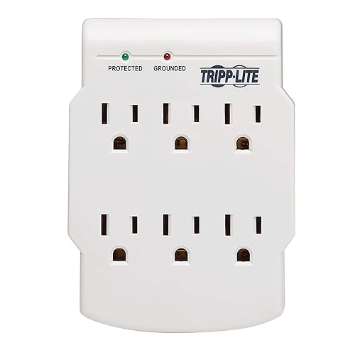 Tripp Lite SK6-0 Surge Protector Wallmount Direct Plug in 120V 6 Outlet 540 Joule White