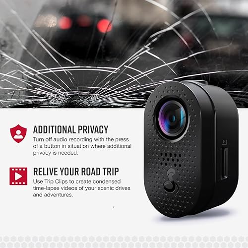 Cobra Discreet Dash Cam (SC120) - QHD 1440P Video Resolution, Built-in WiFi, Night Vision, Continuous Recording, Compact Design, 16 GB SD Card Included SC 120