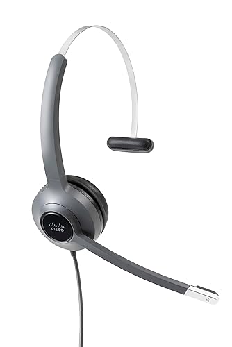 CISCO Headset 521, Wired Single On-Ear 3.5mm Headset with USB-C Adapter, Charcoal, 2-Year Limited Liability Warranty (CP-HS-W-521-USBC)