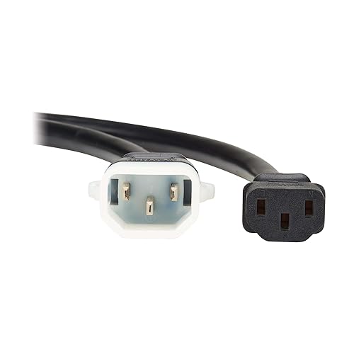Tripp Lite Series PDU Power Cords C13 to P-Lock C14 Heavy-Duty 15A 250V 14 AWG 6ft Black 6 Pack (P005-E06-6)