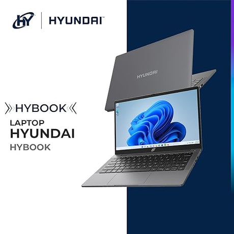 HY Hyundai Book, N4020, 4GB/128GB, Windows 11 Home S Mode, Type-C Full Function, AC WiFi, Bluetooth, English Keyboard - Space Grey