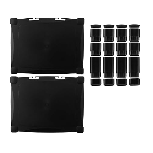 Kantek MS480 Two-Level Stand, Removable Drawer, 17 x 13 1/4 x 3 to 6 1/2-Inches (Black) Two Level with Drawer