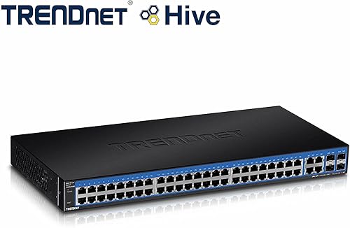 TRENDnet - TEG-524WS - TRENDnet 52-Port Gigabit Web Smart Switch, 48 Gigabit RJ-45 Ports, 4 Shared Gigabit Ports (RJ-45 52-Port Web Smart