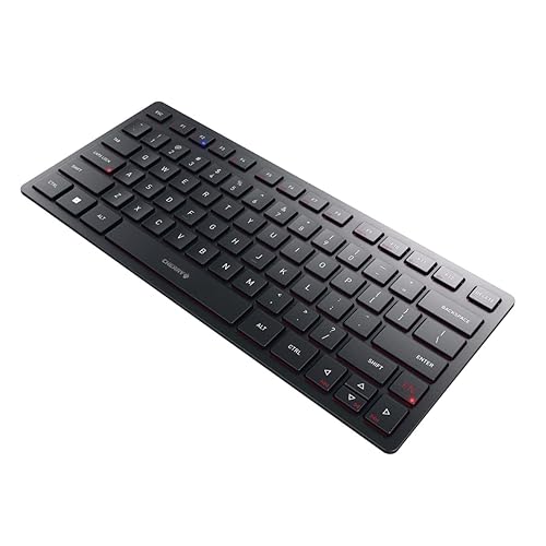 Cherry KW 9200 Mini Wireless Rechargeable Compact Keyboard. with Bluetooth 5.0 and Wired Connection