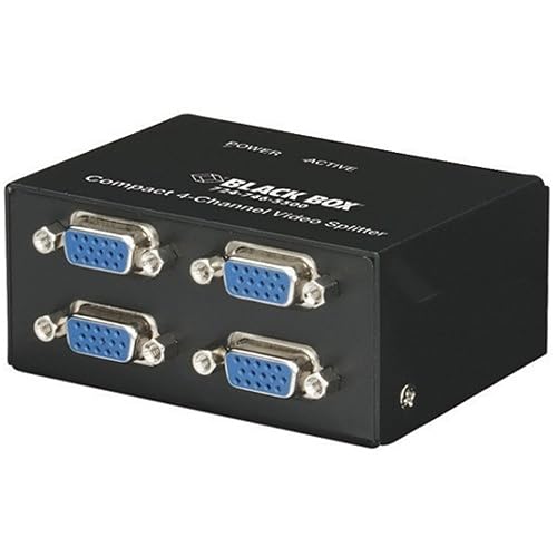 BLACK BOX NETWORK SRV - Compact VGA Video Splitter, 4-Channel