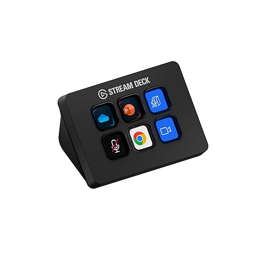 Elgato Stream Deck Mini – Control Zoom, Teams, PowerPoint, MS Office and More, Boost Productivity with Seamless Integration for Daily Apps, Set Up Shortcuts Easily, Compatible with Mac and PC