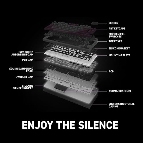 MSI Forge GK600 TKL W Violet US - Mechanical Linear SWITCHES - Dye-Sublimated PBT Keycaps, Anti-Slip Base, RGB LED, USB 2.0, Bluetooth, 2.4 GHz - Tenkeyless