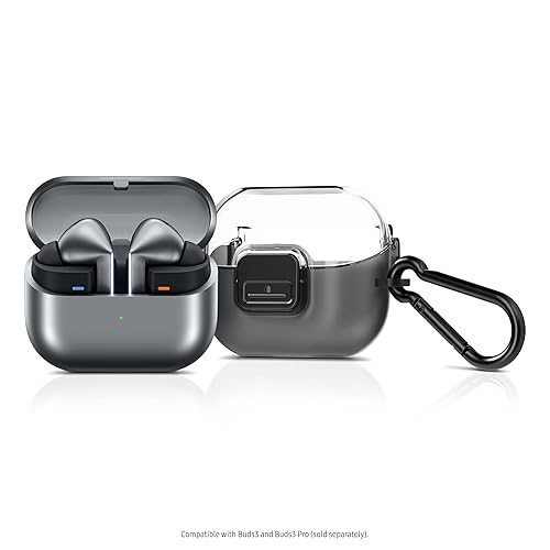 Samsung Galaxy Buds3/Buds3 Pro Clip Case with Carabiner (Clear)
