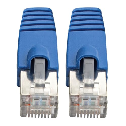 Tripp Lite Cat6a Ethernet Cable, 10G-Certified Patch Cable, Snagless, Shielded STP PoE Ethernet Cord, 15 ft, Blue (N262-015-BL) 15ft. Blue