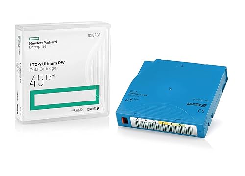 Hewlett Packard Enterprise HPE LTO-9 Ultrium 45TB RW Non Custom Labeled 20 Data Cartridges with Cases