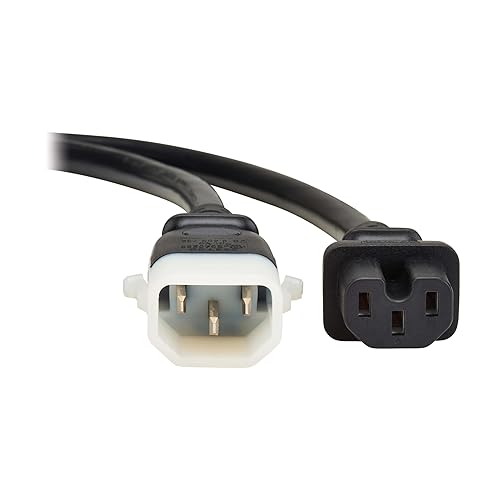 Tripp Lite Series PDU Power Cord C15 to P-Lock C14 Heavy-Duty 15A 250V 14AWG 6ft Black 6 Pack (P018-E06-6)