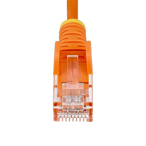 StarTech.com 10ft Orange Slim CAT6 Ethernet Cable, Snagless RJ45, LSZH, 28AWG Pure Bare Copper, Slim Network Patch Cable/Cord