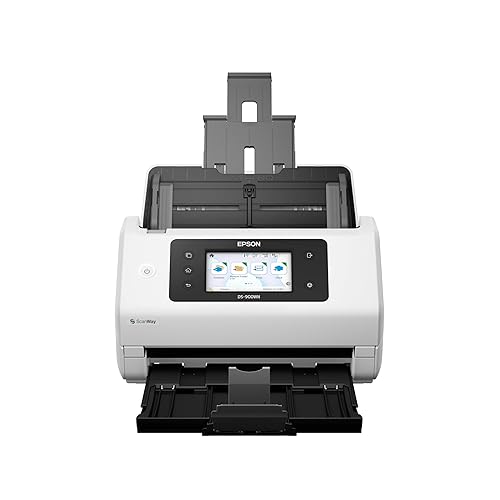 Epson DS-900WN EdgeLink High-Speed Wireless Network Colour Document Scanner with Duplex Scanning, PC-Free Scanning, 100-page Auto Document Feeder (ADF) and 4.3 Colour Touchscreen