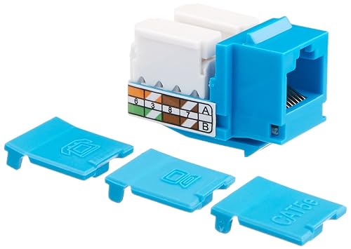 C2G 35206 Cat5e 90° RJ45 Unshielded Keystone Jack, Blue