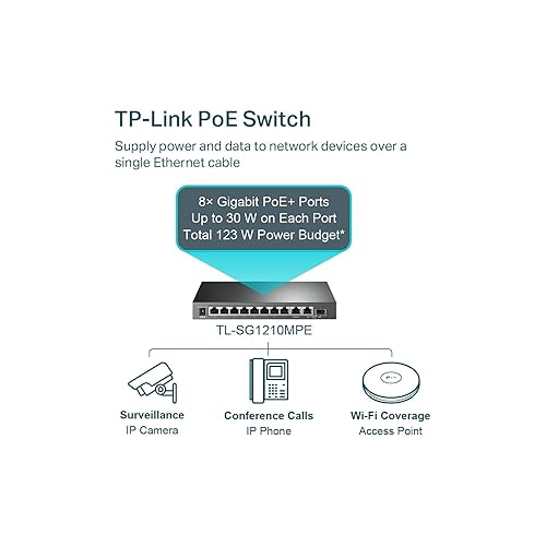 TP-LINK TL-SG1210MPE 10 P Gb Easy Smart PoE+ Switch