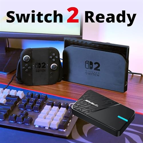 AVerMedia Capture Card for Streaming, 4K60 HDR Passthrough?, 1080p60 Video Recording, Ultra-Low Latency Game Streaming for Switch 2, Xbox, PS5, PC on Twitch, OBS, Win11, Mac - StreamLine MINI+ GC311G2
