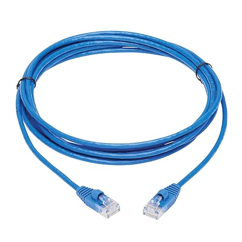 Tripp Lite Cat6a 10G Snagless Molded Slim UTP Network Patch Cable (M/M), Blue, 10 Ft