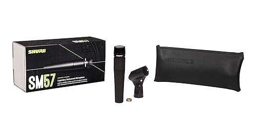 Shure SM57 Professional XLR Dynamic Microphone – Cardioid Mic for Instruments, Amplifiers, Drums & Live Performance Recording (SM57-LC)