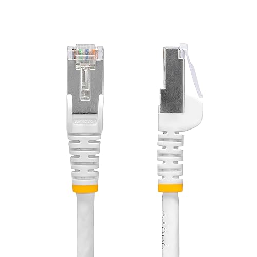 StarTech.com 30ft White CAT8 Ethernet Cable, Snagless RJ45, 25G/40G, 2000MHz, 100W PoE++, S/FTP, 26AWG Pure Bare Copper, LSZH