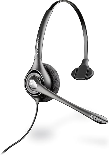 HP Poly H251N-CD Over-The-Head, Ear Muff Receiver - Mono - Quick Disconnect - Wired - Over-The-Head, On-Ear - Monaural - Ear-Cup - Noise Cancelling MicrophoneTAA Compliant