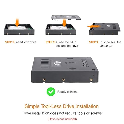 ICY DOCK 2.5" to 3.5" SAS/SATA HDD & SSD Converter/Mount/Kit/Adapter | EZConvert MB882SP-1S-2B
