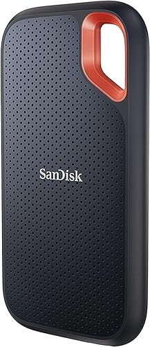 SanDisk 8TB Extreme Portable SSD - Up to 1050MB/s, USB-C, USB 3.2 Gen 2, IP65 Water and Dust Resistance, Updated Firmware - External Solid State Drive - SDSSDE61-8T00-G25 Black 8TB