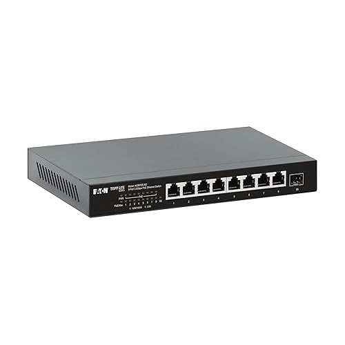 Tripp Lite 2.5 Gbps 8-Port Desktop Unmanaged Gigabit Ethernet Network Switch with PoE+, 100W, Metal Enclosure, Plug-and-Play, TAA Compliant, Wall Mount Option, Status LEDs, 3-Year Warranty (NG8POE-M2) 2.5 Gbps / PoE+ 8-Ports
