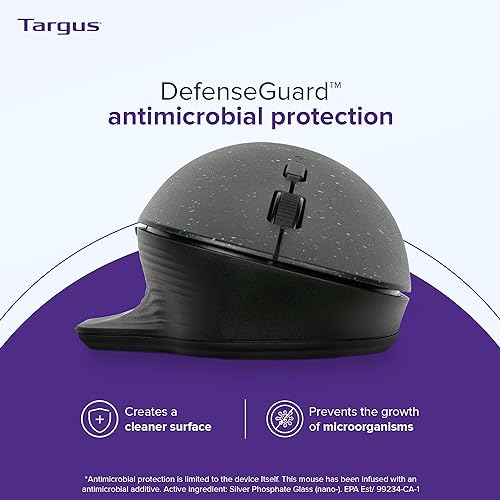 Targus ErgoFlip EcoSmart Sustainable Ambidextrous Full-Size Mouse - Gaming-Level Mouse Compatible with Chrome OS, Windows, and macOS (AMB586GL)