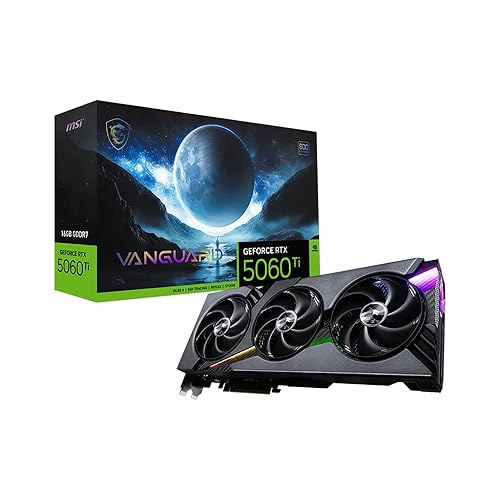 MSI Gaming RTX 5060 Ti 16G Vanguard SOC Graphics Card (16GB GDDR7,TBA-bit, Extreme Performance: TBA MHz, DisplayPort x3 2.1a, HDMI 2.1b, NVIDIA Blackwell Architecture)
