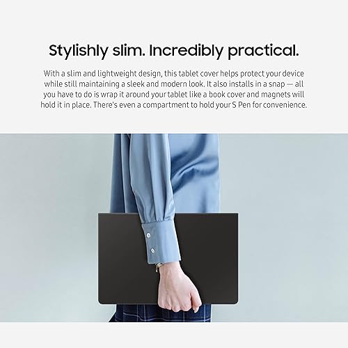 SAMSUNG Tab S10 FE/+ Book Cover Keyboard Slim — AI Key, Black
