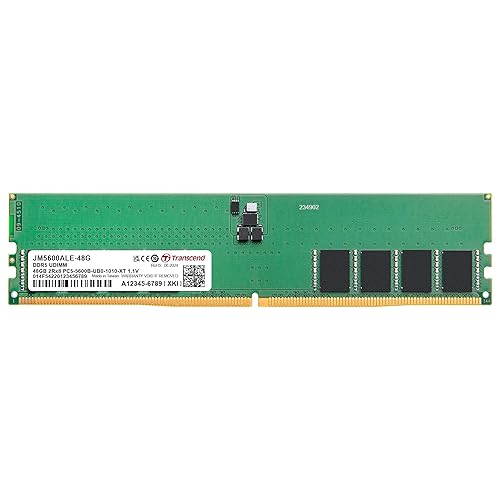 Transcend 48GB DDR5 5600 U-DIMM 2Rx8 1.1V, RAM, Desktop Memory Module - JM5600ALE-48G