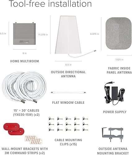 weBoost Home MultiRoom (650144) Cell Phone Signal Booster Kit | Up to 5,000 sq ft | U.S. Company | All Canadian Carriers - Bell, Rogers, Telus & More | ISED Approved
