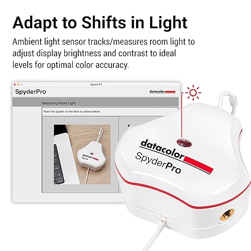 Datacolor SpyderPro - Advanced Monitor Calibration for Optimized Colour Management - User-Friendly Screen Calibration for Colour Accuracy and Consistency in Colour Reproduction, 2024 Version