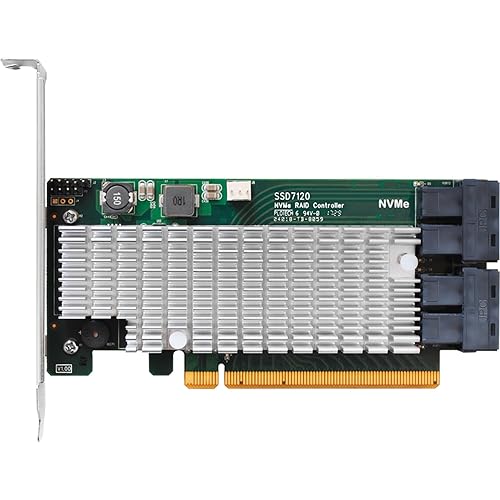 HighPoint SSD7120 NVMe 4-Port M.2/U.2 Unbeatable Performance/Comprehensive Selection; No Motherboard Bifurcation Required